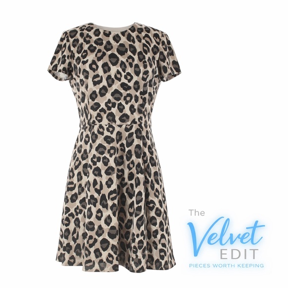 Eliza J Dresses & Skirts - Eliza J Leopard Print Dress - Black and Tan